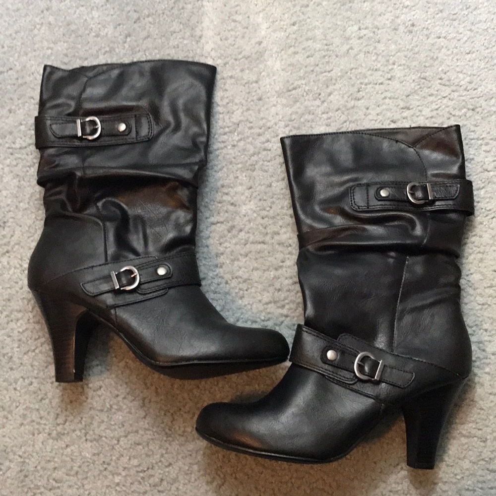 Style&Co Black Heeled Boots